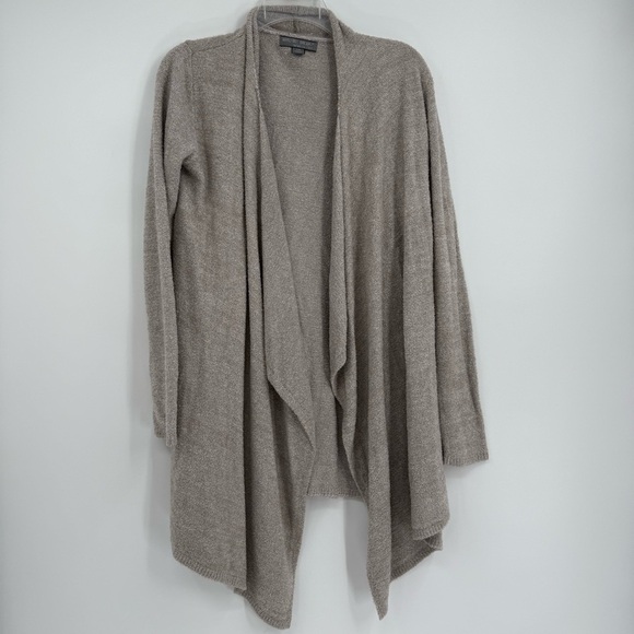 Barefoot Dreams bamboo chic Lite Cardi Sweater Size S /M drape front gray - Picture 8 of 8